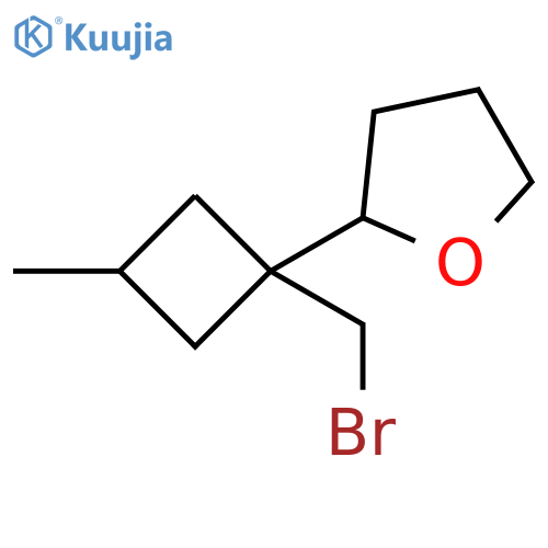 Furan, 2-[1-(bromomethyl)-3-methylcyclobutyl]tetrahydro- structure