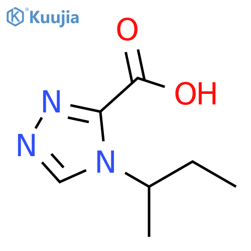 4H-1,2,4-Triazole-3-carboxylic acid, 4-(1-methylpropyl)- structure