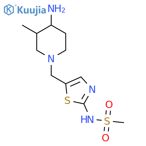 N-{5-(4-amino-3-methylpiperidin-1-yl)methyl-1,3-thiazol-2-yl}methanesulfonamide structure