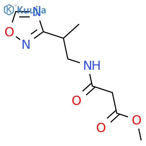 Methyl 2-{[2-(1,2,4-oxadiazol-3-yl)propyl]carbamoyl}acetate structure