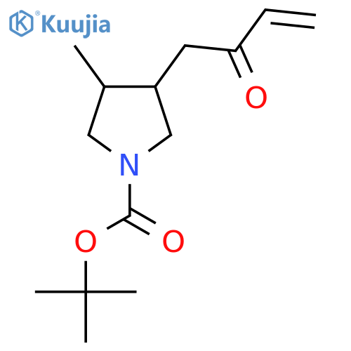 Tert-butyl 3-methyl-4-(2-oxobut-3-en-1-yl)pyrrolidine-1-carboxylate structure