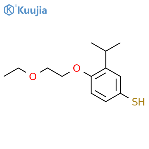 4-(2-Ethoxyethoxy)-3-(propan-2-yl)benzene-1-thiol structure