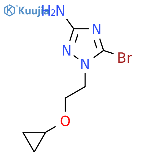 5-bromo-1-(2-cyclopropoxyethyl)-1H-1,2,4-triazol-3-amine structure