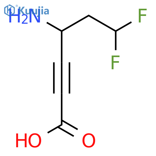 4-Amino-6,6-difluorohex-2-ynoic acid structure