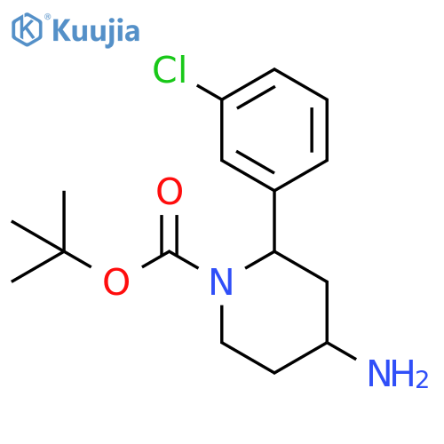 Tert-butyl 4-amino-2-(3-chlorophenyl)piperidine-1-carboxylate structure