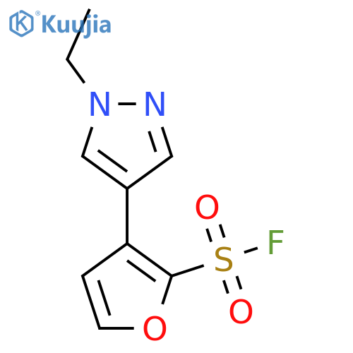 3-(1-ethyl-1H-pyrazol-4-yl)furan-2-sulfonyl fluoride structure