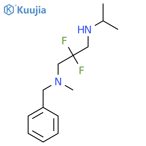 N-benzyl-2,2-difluoro-N-methyl-N'-propan-2-ylpropane-1,3-diamine structure