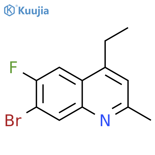 Quinoline, 7-bromo-4-ethyl-6-fluoro-2-methyl- structure