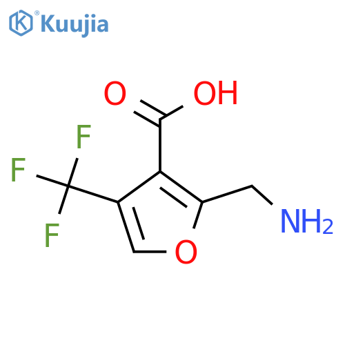 2-(Aminomethyl)-4-(trifluoromethyl)furan-3-carboxylic acid structure