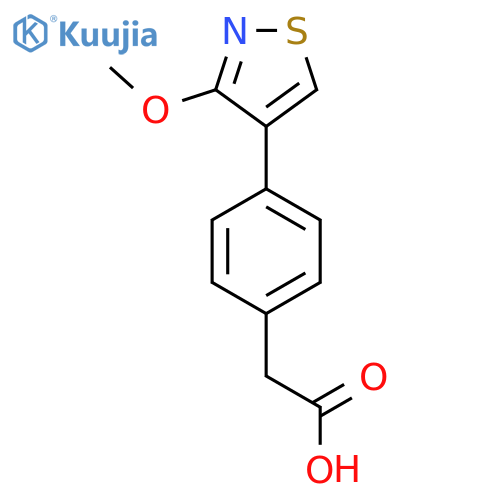 2-[4-(3-Methoxy-1,2-thiazol-4-yl)phenyl]acetic acid structure