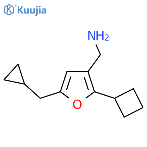 [2-Cyclobutyl-5-(cyclopropylmethyl)furan-3-yl]methanamine structure