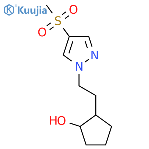 2-2-(4-methanesulfonyl-1H-pyrazol-1-yl)ethylcyclopentan-1-ol structure