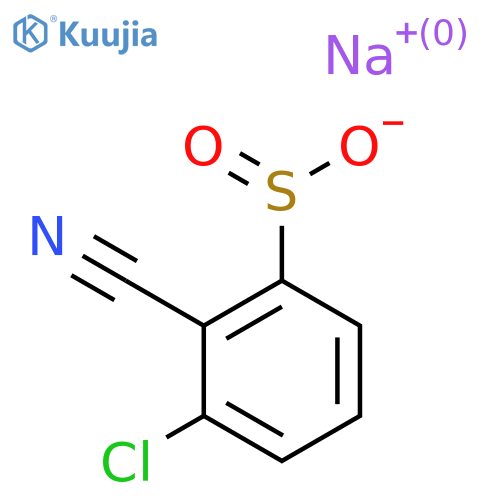 Sodium 3-chloro-2-cyanobenzene-1-sulfinate structure