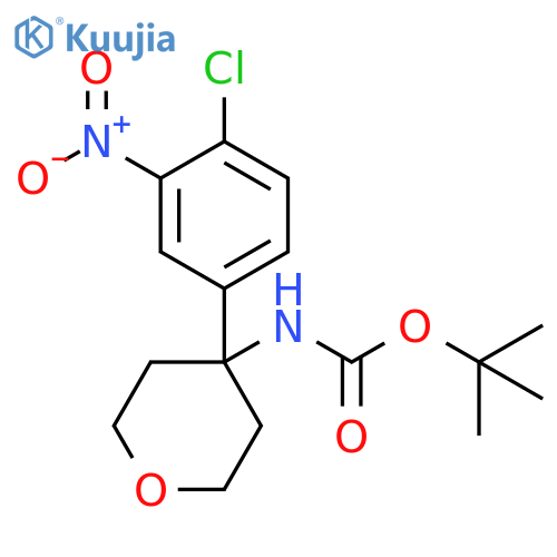 Carbamic acid, N-[4-(4-chloro-3-nitrophenyl)tetrahydro-2H-pyran-4-yl]-, 1,1-dimethylethyl ester structure