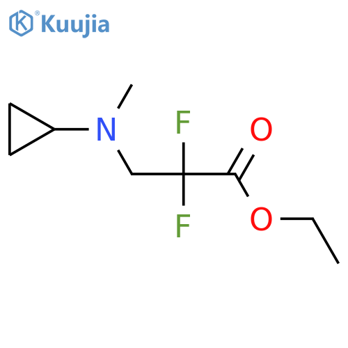 Ethyl 3-[cyclopropyl(methyl)amino]-2,2-difluoropropanoate structure