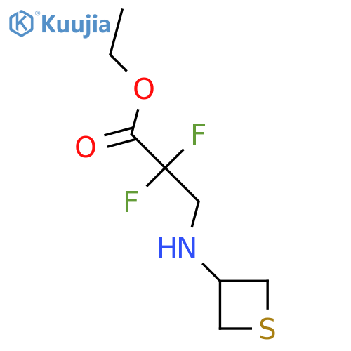 Ethyl 2,2-difluoro-3-[(thietan-3-yl)amino]propanoate structure