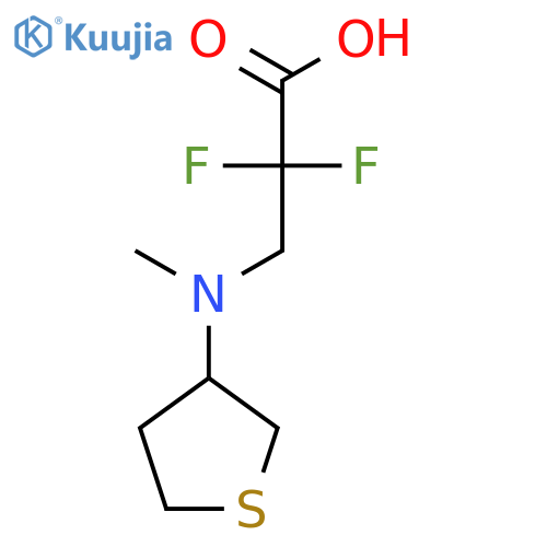 2,2-Difluoro-3-[methyl(thiolan-3-yl)amino]propanoic acid structure