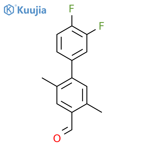 4-(3,4-Difluorophenyl)-2,5-dimethylbenzaldehyde structure