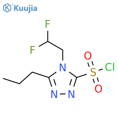 4-(2,2-difluoroethyl)-5-propyl-4H-1,2,4-triazole-3-sulfonyl chloride structure