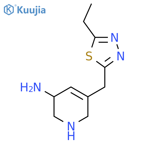 5-[(5-Ethyl-1,3,4-thiadiazol-2-yl)methyl]-1,2,3,6-tetrahydropyridin-3-amine structure