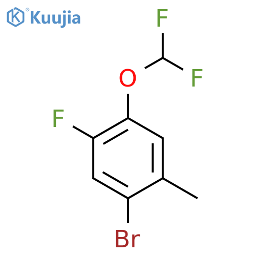 1-bromo-4-(difluoromethoxy)-5-fluoro-2-methylbenzene structure