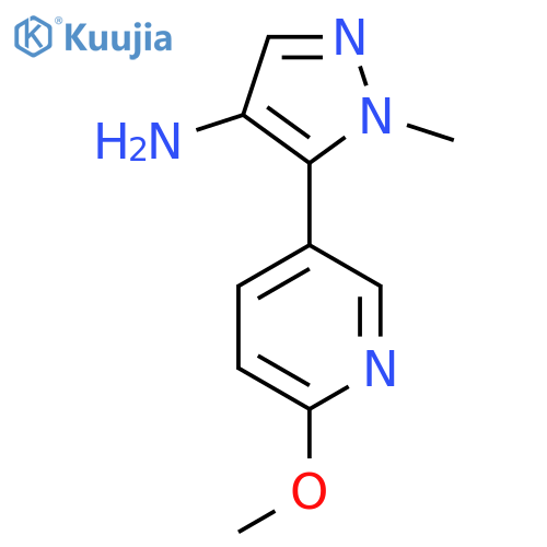 5-(6-methoxypyridin-3-yl)-1-methyl-1H-pyrazol-4-amine structure