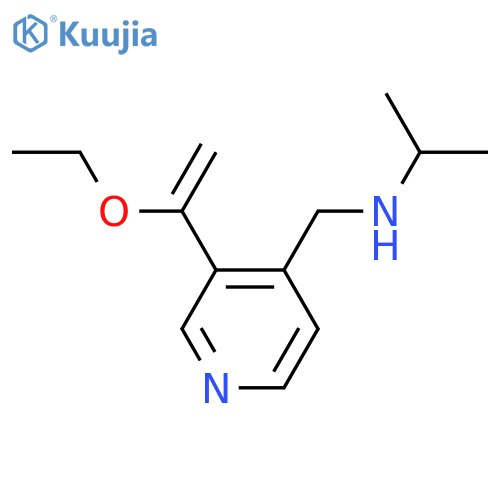 {[3-(1-Ethoxyethenyl)pyridin-4-yl]methyl}(propan-2-yl)amine structure