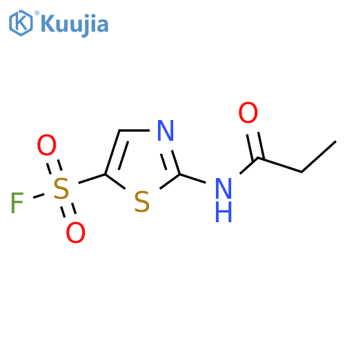 2-Propanamido-1,3-thiazole-5-sulfonyl fluoride structure