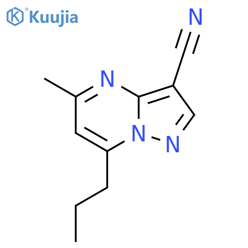 5-methyl-7-propylpyrazolo1,5-apyrimidine-3-carbonitrile structure