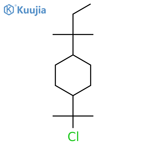1-(2-chloropropan-2-yl)-4-(2-methylbutan-2-yl)cyclohexane structure