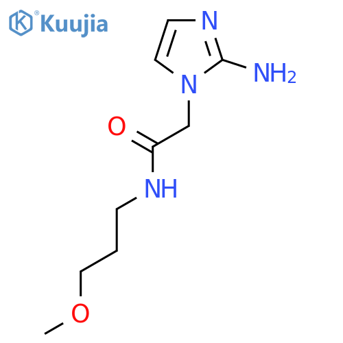 2-(2-amino-1H-imidazol-1-yl)-N-(3-methoxypropyl)acetamide structure