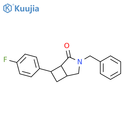 3-benzyl-7-(4-fluorophenyl)-3-azabicyclo3.2.0heptan-2-one structure