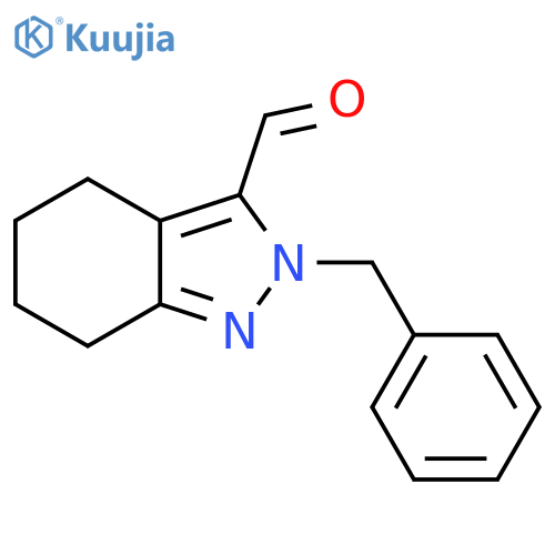 2H-Indazole-3-carboxaldehyde, 4,5,6,7-tetrahydro-2-(phenylmethyl)- structure