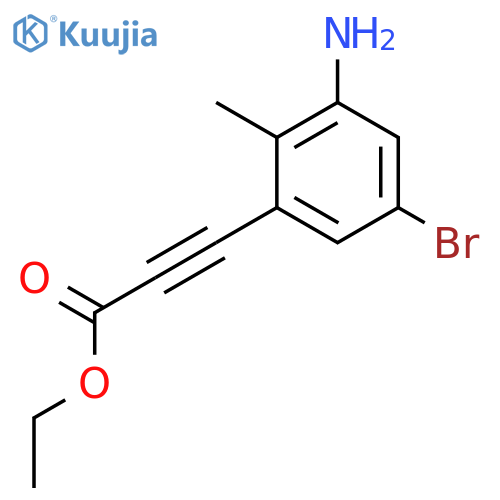Ethyl 3-(3-amino-5-bromo-2-methylphenyl)prop-2-ynoate structure