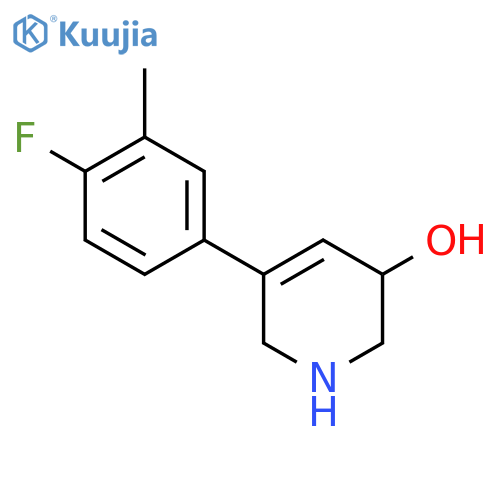 5-(4-Fluoro-3-methylphenyl)-1,2,3,6-tetrahydropyridin-3-ol structure