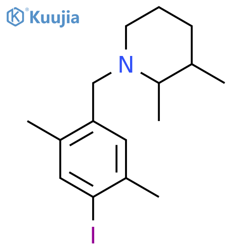 1-[(4-Iodo-2,5-dimethylphenyl)methyl]-2,3-dimethylpiperidine structure