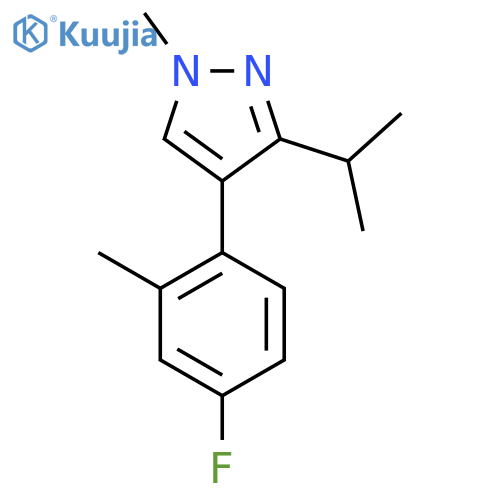 4-(4-fluoro-2-methylphenyl)-1-methyl-3-(propan-2-yl)-1H-pyrazole structure