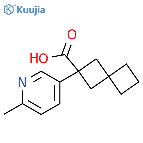 Spiro[3.3]heptane-2-carboxylic acid, 2-(6-methyl-3-pyridinyl)- structure