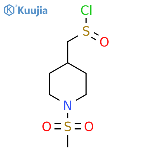 (1-Methanesulfonylpiperidin-4-yl)methanesulfinyl chloride structure