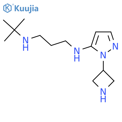 1-(azetidin-3-yl)-N-3-(tert-butylamino)propyl-1H-pyrazol-5-amine structure