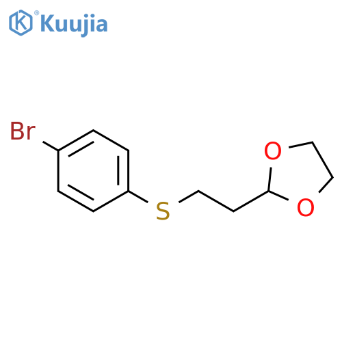 1,3-Dioxolane, 2-[2-[(4-bromophenyl)thio]ethyl]- structure
