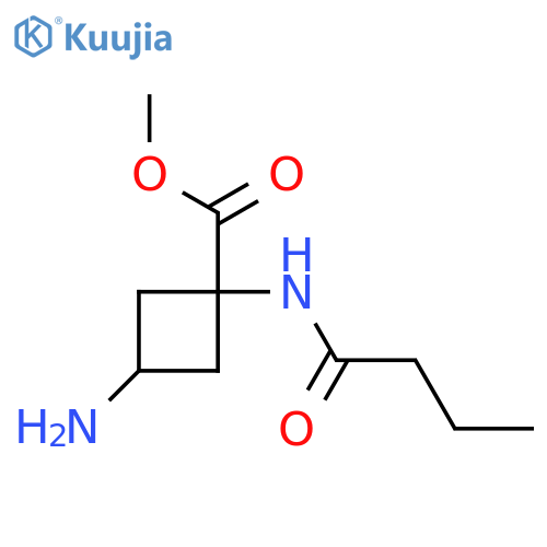 Methyl 3-amino-1-butanamidocyclobutane-1-carboxylate structure