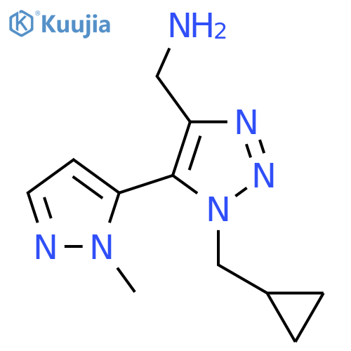 1-(cyclopropylmethyl)-5-(1-methyl-1H-pyrazol-5-yl)-1H-1,2,3-triazol-4-ylmethanamine structure
