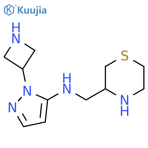 1-(azetidin-3-yl)-N-(thiomorpholin-3-yl)methyl-1H-pyrazol-5-amine structure