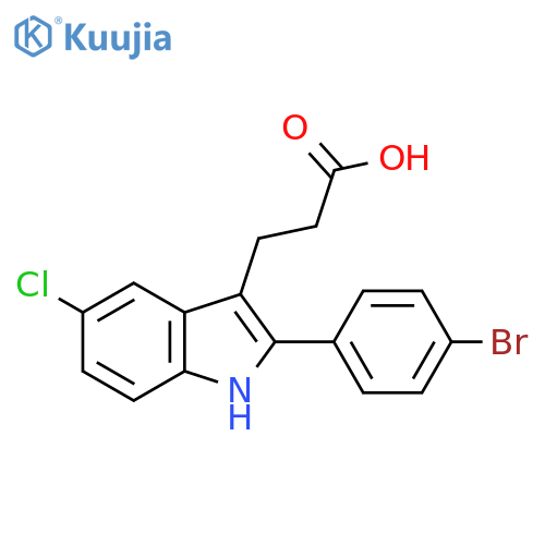 1H-Indole-3-propanoic acid, 2-(4-bromophenyl)-5-chloro- structure