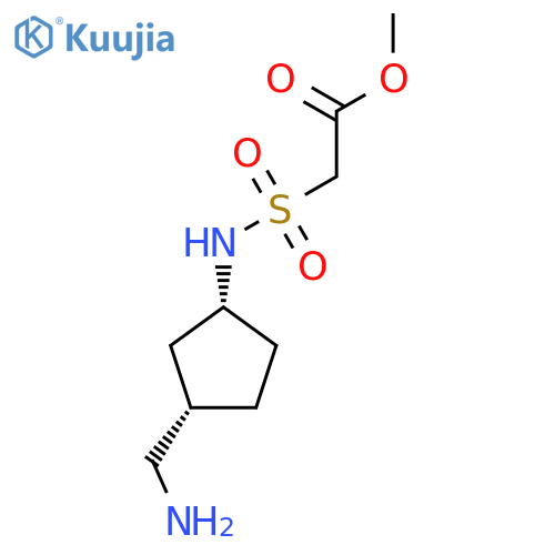 rac-methyl 2-{[(1R,3S)-3-(aminomethyl)cyclopentyl]sulfamoyl}acetate structure