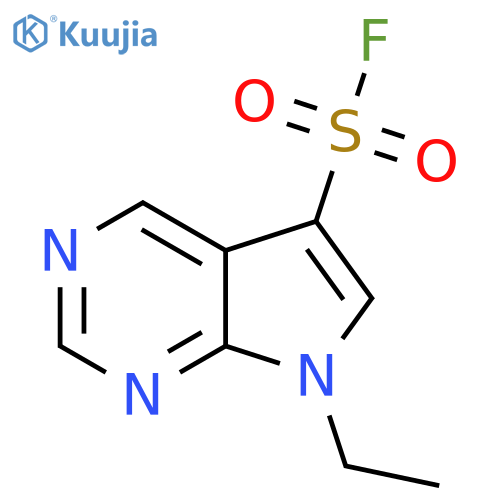 7-ethyl-7H-pyrrolo[2,3-d]pyrimidine-5-sulfonyl fluoride structure