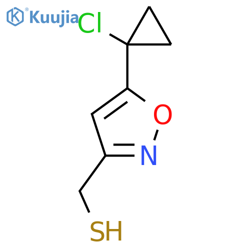 5-(1-chlorocyclopropyl)-1,2-oxazol-3-ylmethanethiol structure