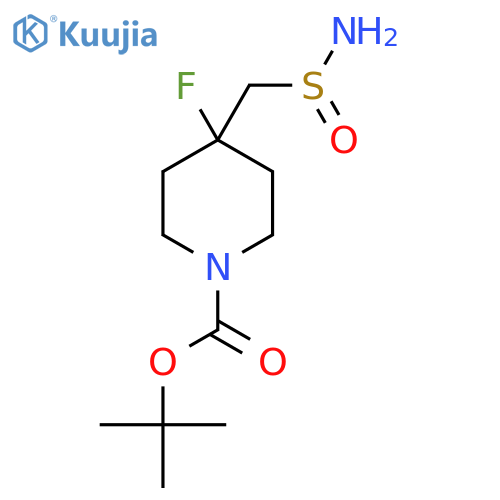 Tert-butyl 4-[(aminosulfinyl)methyl]-4-fluoropiperidine-1-carboxylate structure