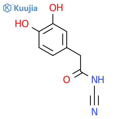 N-cyano-2-(3,4-dihydroxyphenyl)acetamide structure
